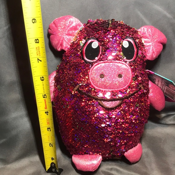 Shimmeez reversible pink and gold sequence plushy - Picture 4 of 5